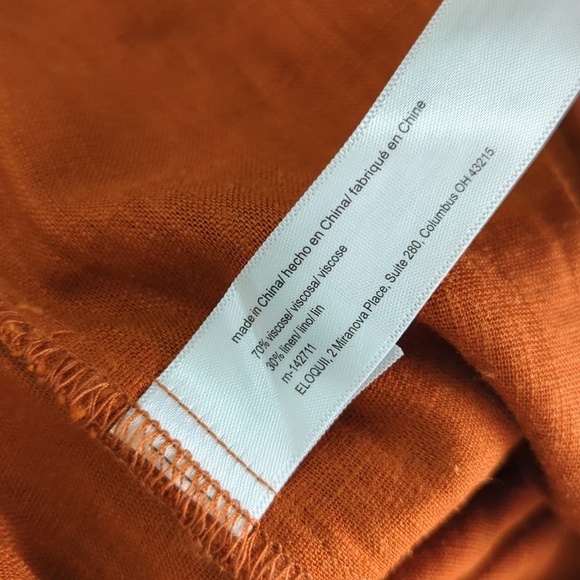 Eloquii Wide Leg Jumpsuit Brown 16 balloon sleeve hipster rustic cottagecore - Picture 9 of 10